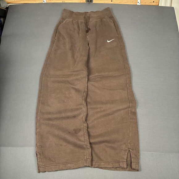 Nike Pants - Nike Sportswear Phoenix Fleece Wide Leg Brown Sweatpants Women's Small (27x29)